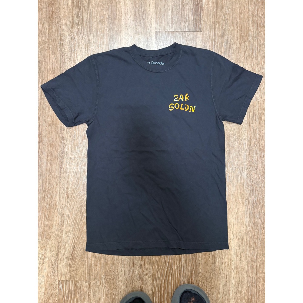 24kGoldn El Dorado Tour Graphic T-Shirt Mens Small Black Sun Feed Your Head Tee